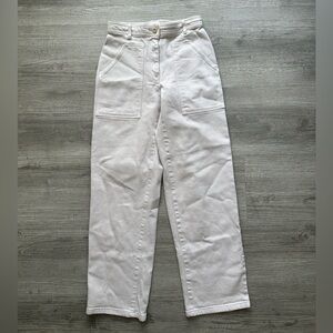 Wilfred free light beige High-Waisted Pants Sz 0 distressed look